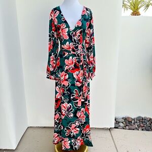 Eloquii Vibrant Floral Long Sleeve Dress